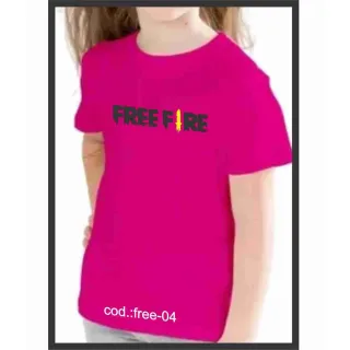 Jogos infantis camiseta Free Fire - roblox preto
