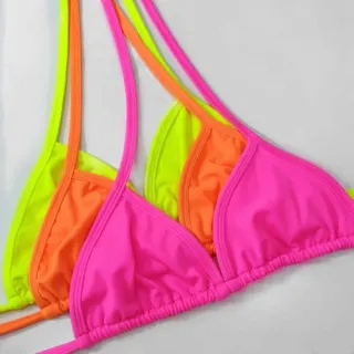 VÁRIAS CORES! Biquini tradicional Cortininha - Laranja