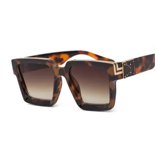 Óculos de Sol Masculino Quadrado Retro Degradê - Armação Grande - Pink