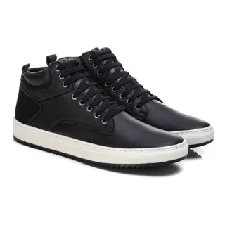 Couro Sapatenis Poseidon Cano Médio 135 Pronta Entrega - Preto