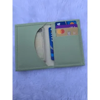 Porta Cartão Compacto Feminino em Couro Sintético - Verde PISTACHE