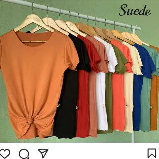 Moda Primavera Verão: Blusa Suede Feminina Manga Curta - FAFA MODA - Aleatória