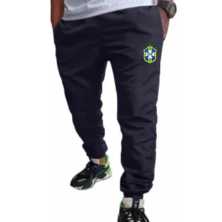 Calça Jogger Tactel Brasil: Leve, Esporte e Estilosa! - Azul Marinho