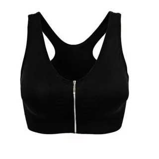 Top com Zíper e Bojo Removível + Conjunto Calça Legging Cintura Alta para Academia - Azul Marinho