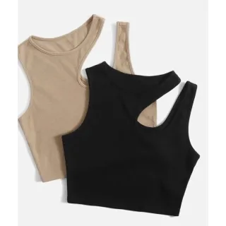 2 alças cropped blogueira - Raryel - Preto