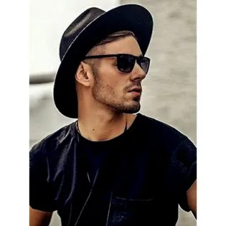 Chapéu unissex fedora clássico de feltro poliéster com aba dura média