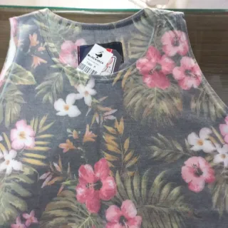 Regata masculina premium moda Praia em algodão e poliéster - G