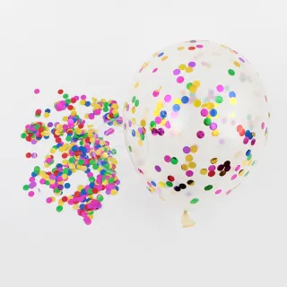 Confetes Metalizados 15g - Bexiga Topo de Bolo Festas Carnaval - Preto-P