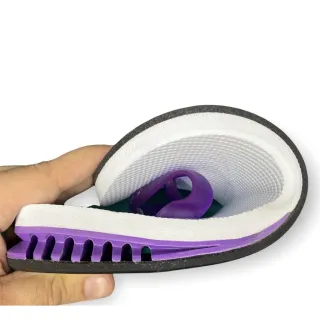 Chinelo Ortopédico DuRio Air Feminino - Esporão e Fascite Plantar - PRETO ROXO