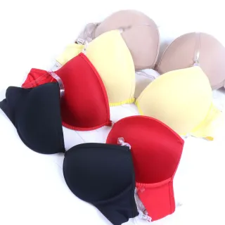 Soutien com bojo e aro, alça transparente removível - Liso Revenda - P (Veste Manequim 38)