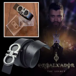 Envio Imediato: Cinto de Couro com Fivela em Metal Preta ou Prata - Várias Marcas - HB