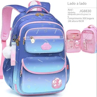 Mochila Ultra Leve Infantil para Meninas - Gradiente Escolar - Mochila do jardim de infância