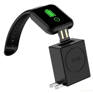 Relógio inteligente smart y68 d20 com bluetooth, porta usb e monitor - Preto