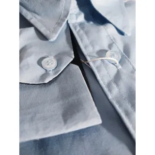 Camisa Azul Bebê Manga Longa Slim Fit Social - G