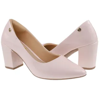 Sapatilha Macia Shekinah: Scarpin Conforto Bico Fino Salto Alto Grosso - Azaléia 001