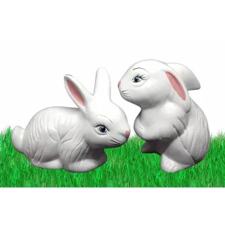 Enfeite de jardim Coelhos - Decoração de Páscoa - Único