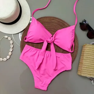 Hot pants de lacinho com cós largo - Mega oferta! - Preto