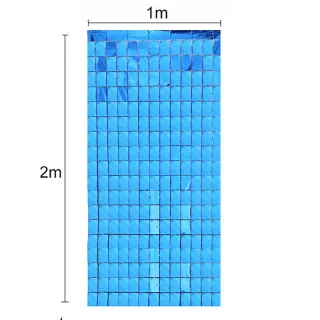 Decoração de Parede para Festas - Painel Metalizado Quadradinha - Preto