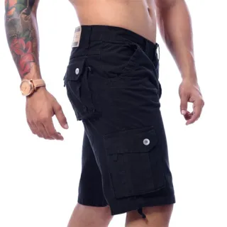 Bermuda Premium Preta Masculino - Cargo Lisa Top Icari - 36