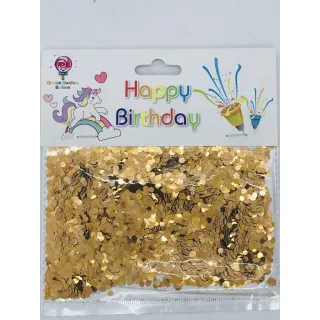 Confetes Metalizados 15g - Bexiga Topo de Bolo Festas Carnaval - Preto-P