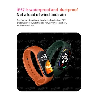 Relógio Inteligente Xiaomi M7 - Smartwatch para Homens com Frequência Cardíaca e Pressão Sanguínea - Pulseira Masculina - M7-Black