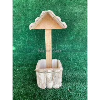 Cachepô Casinha Madeira Café Rústico 29x12cm - Promoção - Único