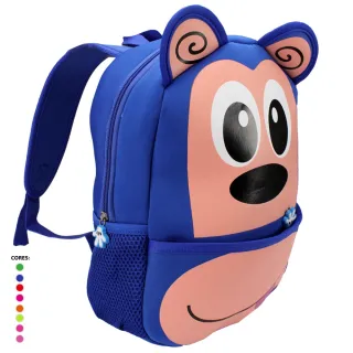 Impermeável Resistente Mochila Infantil Escolar Bichinhos Animais Zoo Menino Menina - URSOLARANJA