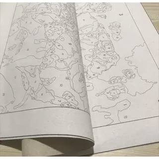 Tela de Pintura Numerada Acrílica - Faça Você Mesmo Quadro de ArteTerapia - DZ26