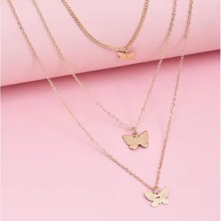 Pingente de Borboleta Multicamadas para Colar Feminino - #4