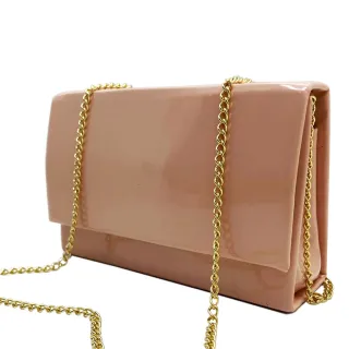 Bolsa Feminina Transversal para Festa Casamento Evento com Corrente - Camelão