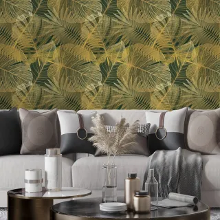 Parede Adesivo Floral Costela De Adão Verde - Autocolante 1m x 50cm - Único