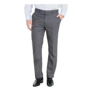 Tecido de Toque Agradável Calça Social Cinza