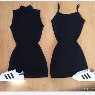 Gola Alta Tubinho Vestido Curto Feminino - Oncinha Gola Alta