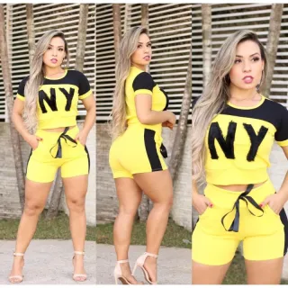 Blusa Feminina com Pelúcia e Short - Conjunto Ny