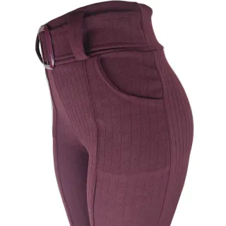 Veste Super Bem Calça Feminina Xadrez Skinny com Cinto - Vinho