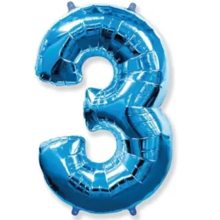 Números Metalizados Balão Azul 18 Pol - Casamento/Aniversário/Festa - 8