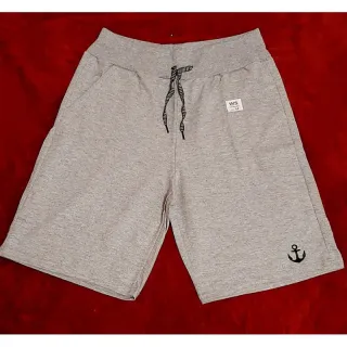 Bermuda de Frio Masculina em Moletom Moleton para Academia - Cinza Listras Fina Preta