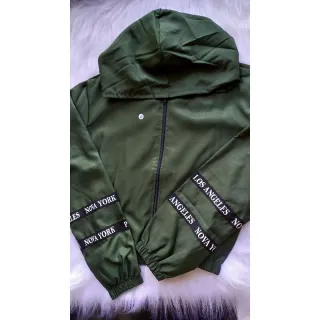 Blusa Feminina Corta Vento com Capuz em Tactel - Rosa