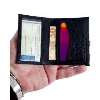 Envio Imediato Carteira Masculina Couro Legítimo Porta Cartões Slin Pequena -50% - Caramelo