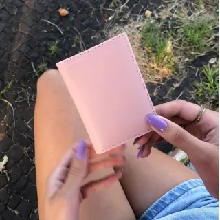 Porta Cartão Slim, Carteira Pequena, CNH - Marrom