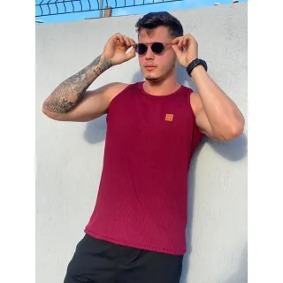 Camiseta listra Longline masculina em malha canelada - AZUL MARINHO MALHA