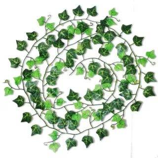 Decoração de Jardim com Folhagem Artificial de Hera Verde - 2 Metros - Único