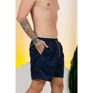 Tactel Masculino Adulto Mauricinho Surf Praia Piscina Lisas Secagem Rápida - Grafite