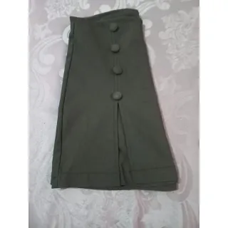 Saia Curta Cintura Alta Bengaline Fenda Lateral - Branco