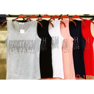 Blusa Regata Feminina Lisa com Letras Perolas Diamantes - Rosa