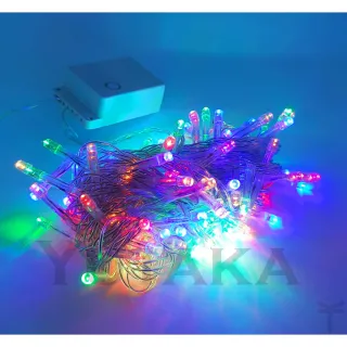 Fio de led pisca pisca natal 100 leds 9m 8 funções - branco colorido azul rosa vermelho verde roxo - Roxo