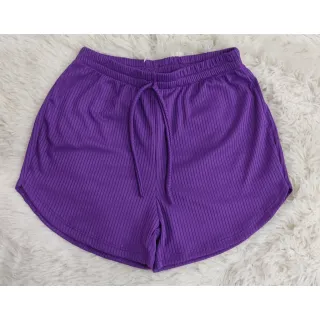 Cores Variadas Canelado Curto Soltinho para Malhar na Academia - Azul Marinho