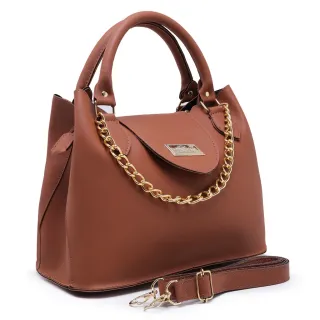 Willibags - Bolsa Feminina Tiracolo e de Mão com Detalhe em Corrente - Pink