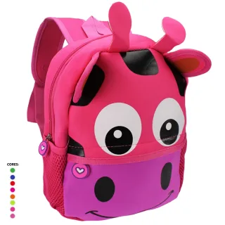 Impermeável Resistente Mochila Infantil Escolar Bichinhos Animais Zoo Menino Menina - URSOLARANJA