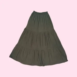 Babado Lisa Com Forro Três Marias Saia Longa - cor lavado